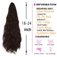 thumbnail image 2 of LELINTA Ponytail Extension Min Claw Clip 18" 24" Curly Synthetic Clip in Claw Ponytail Hair Extension Synthetic Hairpiece with a jaw/Claw Clip, 2 of 8
