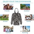 thumbnail image 5 of Fotbe Hand Drawn Snake Pattern Youth Pullover Hooded Sweatshirt, Boys Hoodie, Kangaroo Pocket Hoodie for Kids Girls -X-Large, 5 of 6