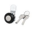 thumbnail image 1 of Cerradura de seguridad tubular de metal para cajón de correo, cabeza cilíndrica negra con 2 llaves, 1 of 3