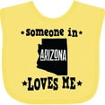 thumbnail image 3 of Inktastic Arizona Someone Loves Me Boys or Girls Baby Bib, 3 of 4
