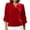 Red-06, variant on Perfectbot Womens Dressy Tops 3/4 Sleeve V Neck Ruched Blouse Bussiness Work Outfits Shirt