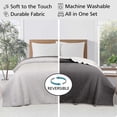 thumbnail image 2 of Mainstays Cotton-Rich T-Shirt Soft Jersey Quilt, Queen/Full, Reversible,Gray, 2 of 8
