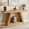 thumbnail image 1 of Tribesigns 55" Farmhouse Console Table, Wood Sofa Table with Storage for Hallway, Living Room,Natural, 1 of 5