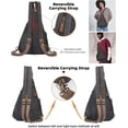 thumbnail image 4 of KL928 Canvas Sling Bag for Women Sling Backpack Crossbody Shoulder Bag for Men Small Backpack, 4 of 9