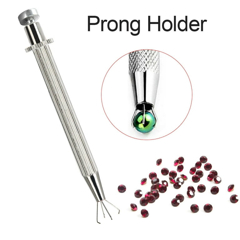 Professional Jewelry Holder Bead Ball Pick Up Tool Prong Tweezers Catcher  Crystal Grabbers with 4 Claws Earring Making Grasping
