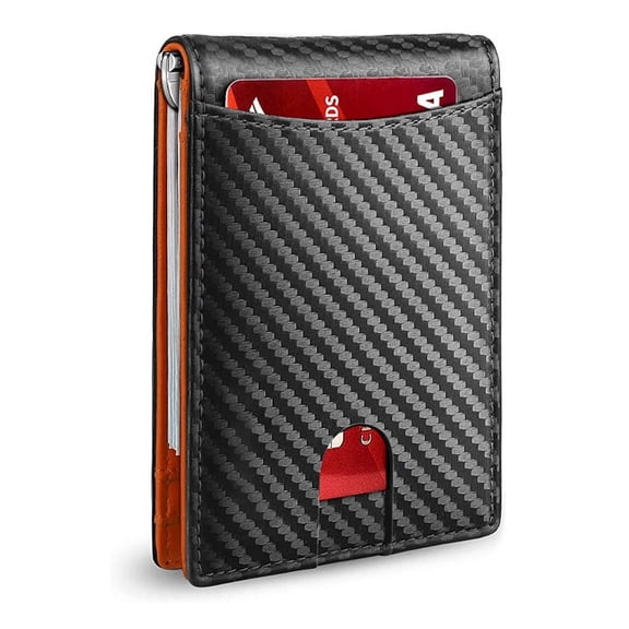 SYMMEXA Men's wallet genuine pickup bag RFID anti-theft brush money clip dollar clip