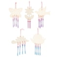 thumbnail image 1 of Shisuyan DIY Wind Bell Wooden Cartoon Shape 5Pack 3.9x3.1in, 1 of 8