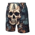thumbnail image 4 of Fotbe Vintage Leaf Flower Skull Trajes de Baño Estampados para Hombre, Shorts de Verano de Secado Rápido, Ropa de Playa, Bañadores-3X-Large, 4 of 6
