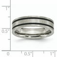 thumbnail image 2 of Titanium Brushed Enameled Flat 6mm Band, 2 of 10
