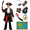 Black, variant on Joyfy Pirate Costume for Kids, Boy Captain Pirate Costume for Halloween Pirate Themed Party Cosplay Dress Up