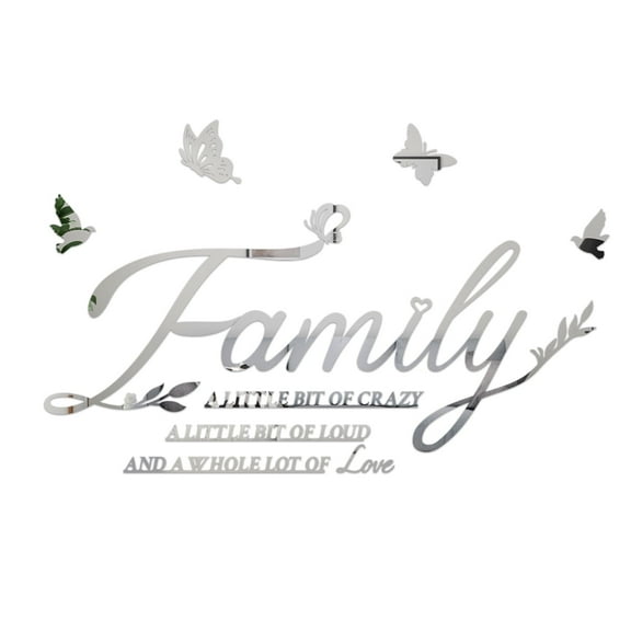 WSNIJFU Family Signs Wall Decor Family Wall Signs With Butterfly Bird Art Hanging Letters Hollow Out Wall Decor for Bedroom, Living Room, Kitchen, Dining Room