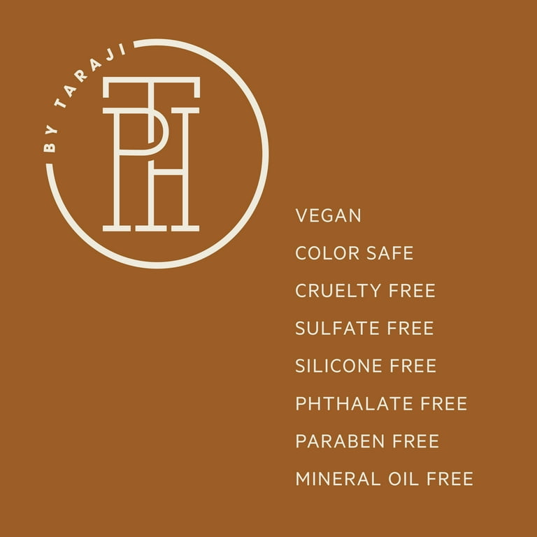 TPH BY TARAJI No Brass Vitamin E Hydrating Blue Toner Shampoo for Brunettes & Color Treated Hair | Cleanse, Tone, Moisturize | Shine Enhancing | Curly Hair Product, 12 oz.