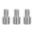 thumbnail image 1 of M6 to 3/8"-16UNC Double End Threaded Stud Screw Bolt, 3 Pack 303 Stainless Steel Rod Bolts Thread Reducer Adapter for  Camera Furniture Hardware, 16mm Long, 1 of 4