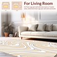 thumbnail image 2 of ODIKA 6'x9' Machine Washable Non-Slip Area Rug, Flowing Wave with Curved Lines High Traffic Rug with Pad, Beige, 497832, 2 of 8