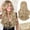 Beach Blonde, variant on Clip In Hair Extensions, Long Layered Soft Invisible Synthetic Curly Wavy Hairpieces for Women, 4 count (20 Inch, Black)