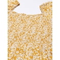 thumbnail image 5 of Moomaya Printed Viscose Rayon Summer Dress, Square Neck Smocked Long Dress, 5 of 8