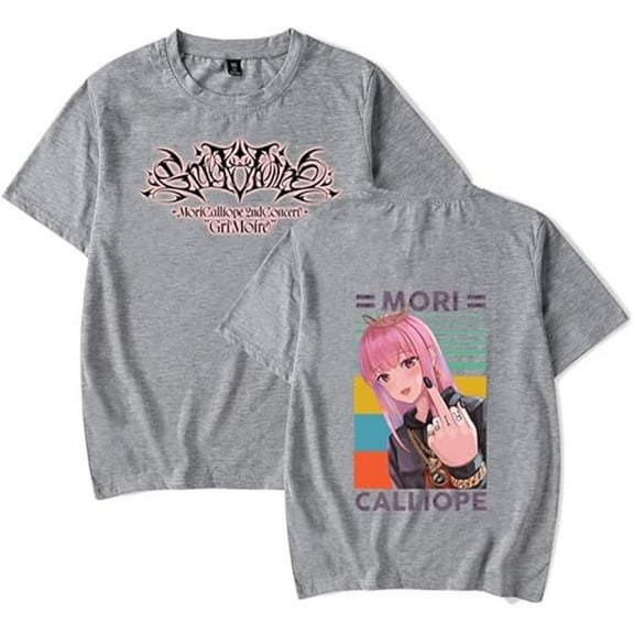 Mori Calliope 2025 Merch T-shirt New Cool Short Sleeve Men's And Women's Hip-Hop Tops