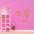 thumbnail image 3 of Happy Place Cute Happy Dancing Cartoon Tiger Wall Design Wall Art Sticker Designs Vinyl Stickers For Home House Walls Rooms Windows Bedroom Decoration Size (28x28 inch), 3 of 3