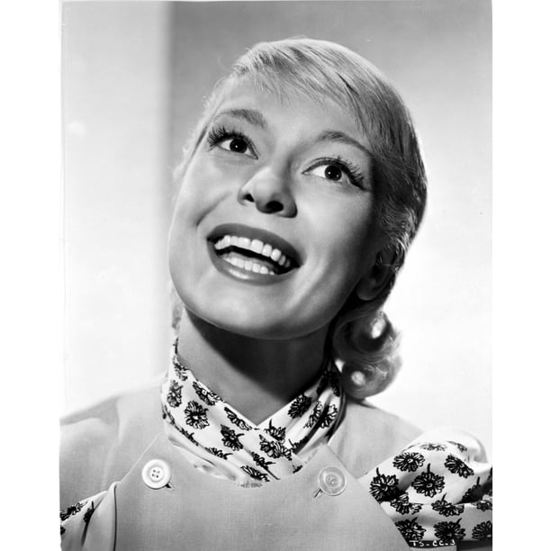 Carol Channing in a Printed Dress Looking Up and smiling Photo Print ...
