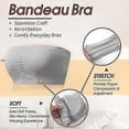 thumbnail image 2 of 3-Pack Seamless Bandeau Bralettes with Removable Padding for Women, 2 of 5