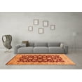 thumbnail image 3 of Ahgly Company Indoor Round Oriental Orange Traditional Area Rugs, 3' Round, 3 of 4