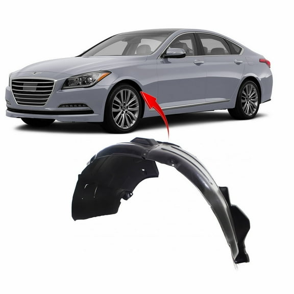 DCP Front Left Driver Side Fender Liner For 2013-2016 Hyundai Genesis HY1248144