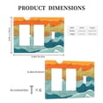 thumbnail image 3 of Hand Drawing Wave Sea Switch Cover Decorative Wall Plate 3-Gang 2-Decor 1-Toggle Standard Size, 3 of 5
