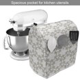 thumbnail image 2 of Abstract Stand Mixer Cover, Geometric Theme Dots Inside Hexagonal Flowery Shapes Connected Triangular, Kitchen Appliance Organizer Bag Cover with Pockets, 5 Quarts, Pale Tan and White, by Ambesonne, 2 of 4