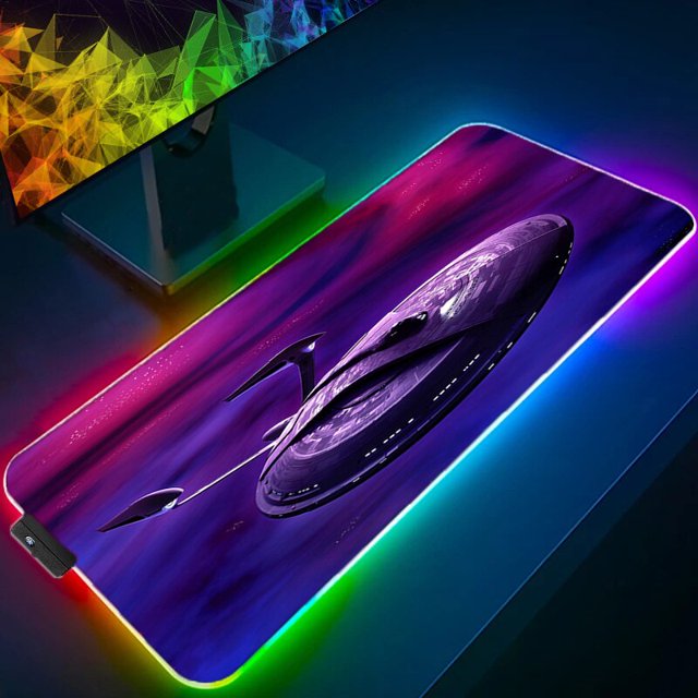 Alfombrilla de ratón Sci Fi Star Trek Para Gamer, alfombrilla de escritorio RGB, accesorios para juegos, Alfombra de ratón, Alfombra de mesa, teclado, alfombrilla de ordenador LIUWENJING unisex