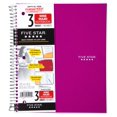 thumbnail image 1 of Five Star Spiral Notebook, 3 Subject, Wide Ruled Paper, 150 Sheets, 10-1/2" x 8", Purple (38737), 1 of 5