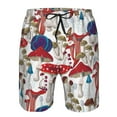 thumbnail image 4 of Disketp Men'S Swim Trunks Hawaiian Breathable Surf Beach Swimsuits Mesh Lining Beach Shorts With Pockets-Colorful Mushrooms, 4 of 9