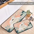 thumbnail image 5 of 2-Piece Kitchen Mat Set Non Slip Washable Floor Mats Decorative Rugs for Kitchen Sink Laundry Cute White Rabbit, 5 of 7