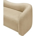 thumbnail image 3 of Maklaine Contemporary Beige Faux Shearling Teddy Fabric Loveseat, 3 of 16
