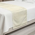 thumbnail image 2 of Ivory Bed Runner, Baroque Style Curved Leaves and Floral Blooms Nature Beauty Continuous Design, Decorative Accent Bedding Scarf for Hotels Homes and Guestrooms, Queen, Cream, by Ambesonne, 2 of 2