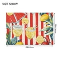 thumbnail image 4 of Yayeee Bath Rugs for Bathroom Floor Set of 2 Non Slip Fluffy Soft Absorbent Mat, White Striped Lemon, 4 of 7