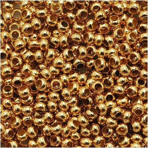 Genuine Metal Seed Beads 11/0 24KT Gold Plated 15 Grams