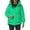 Green, variant on Women's Loose Fit Hooded Down Cotton Padded Winter Jacket for Casual Thickened Warmth in Everyday Fashion Outerwear L Size Black