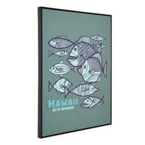 American Art Decor Kona Coast by Reyn Spooner Framed Fishes on Printed Glass - 24" x 18"