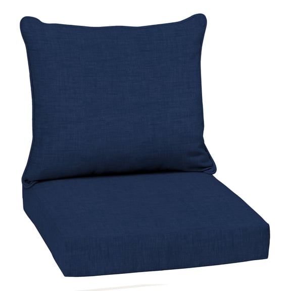 ARDEN Outdoor Deep Seat Cushion Set, 22 x 24, Water Repellent, Fade Resistant 22 x 24, Sapphire Blue Leala