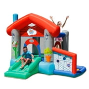 ACTION AIR Inflatable Bouncer Bounce House with 30 Ball Jumping Castle with Slide Air Blower for Age 3 （9311）