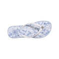 thumbnail image 2 of Womens Tory Burch Thandie Platform Wedge Thong Flip Flops, White Ellora Combo, 2 of 5