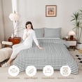 thumbnail image 3 of Manfei Geometric Check Queen Comforter Set,Classic Plaid Comforter Sets Queen,Dark Gray,Light Gray Reversible,3-Piece,1 Comforter and 2 Pillowcases,3-Piece,1 Comforter and 2 Pillowcases, 3 of 7