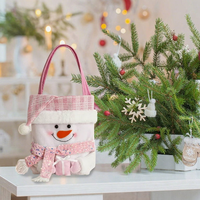 LmnLft Christmas Candy Bags, Reusable Tote Gift Bags, Cartoon