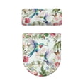 thumbnail image 2 of HELLHERO Toilet Seat Cover Set Stretch Toilet Seat Cover & Pack of 2 for Indoor Home Stretchy Fabric Elastic Bottom, Hummingbirds and Floral Print, 2 of 7
