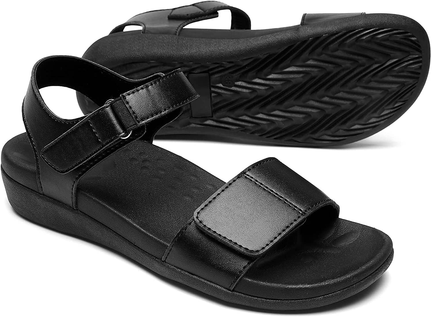 Grey Black Pro 11 Wellbeing Orthotic Sandals for Arch Support and Plantar Fasciitis 37 