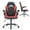 Black Red, variant on CONCETTA PU Leather Computer Gaming Desk Chair, Ergonomic Adjustable Swivel Racing Chair with Flip-up Armrest, Black Blue