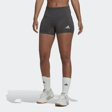 Adidas womens Alphaskin Volleyball 4-Inch Shorts Tights Team Dark Grey/White Small 3"