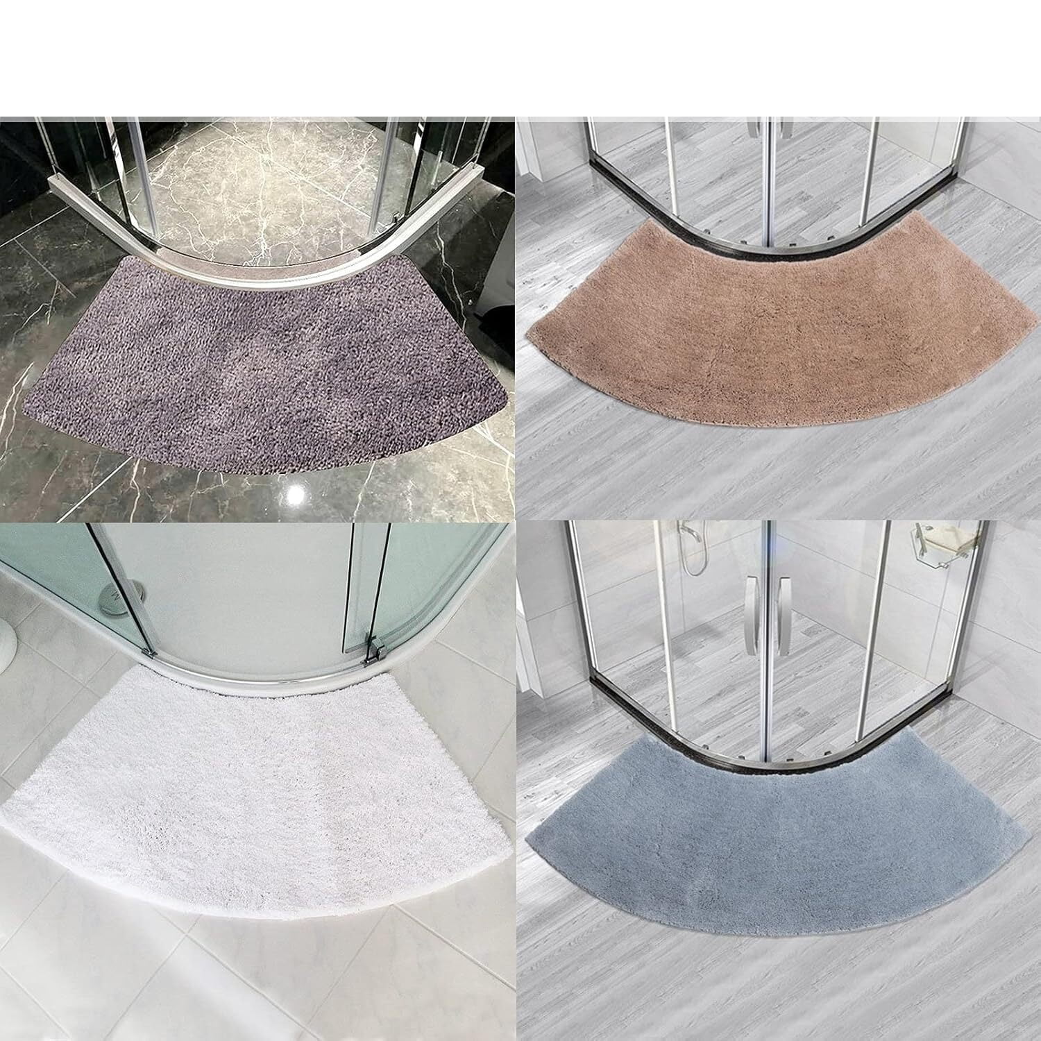 Bath Mat Bathroom Rug Curved Bath Rug Semi Circular Shower Mat Non Slip  Kitchen Durable