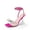HOT PINK-SATIN, variant on Stiletto Bow Heels for Women Strappy Sparkly Rhinestone Square Toe Clear Crystal High Sandals for Party Wedding