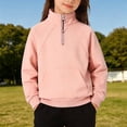 thumbnail image 5 of CONZONE Big Girls Sweatshirt Long Sleeve Zipper Hooded Sweatshirts for Girls Solid Color Soft Fall Winter Hoodies With Pocket Size 13-14 Years, 5 of 5